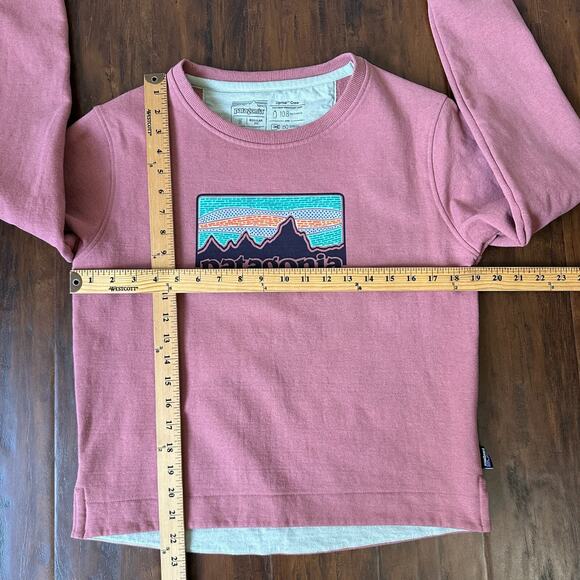 PATAGONIA Solar Rays 73 Uprisal Crew Sweatshirt Dusty Rose Pullover - Picture 9 of 9
